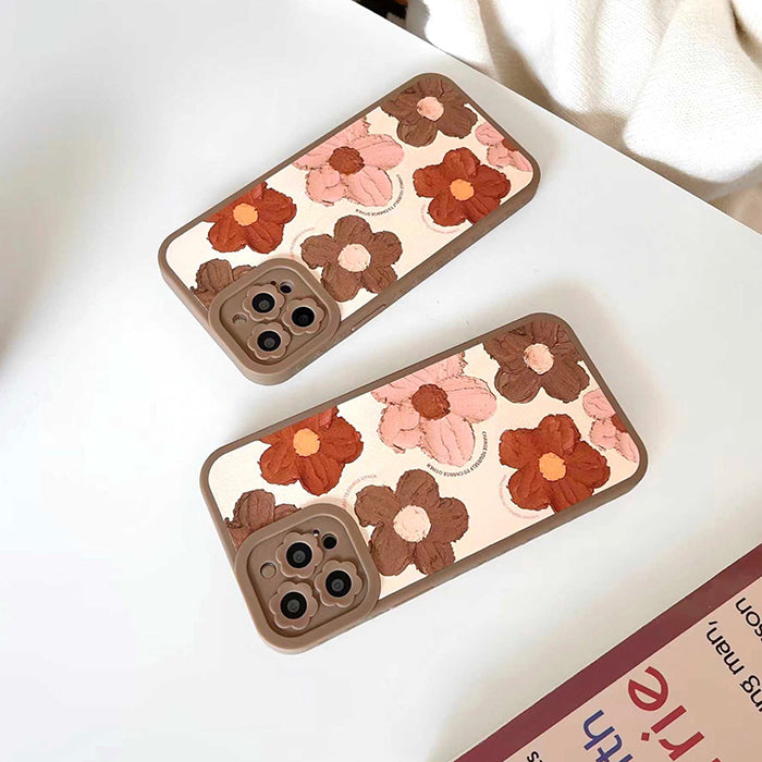 Flowers Brown iPhone Case