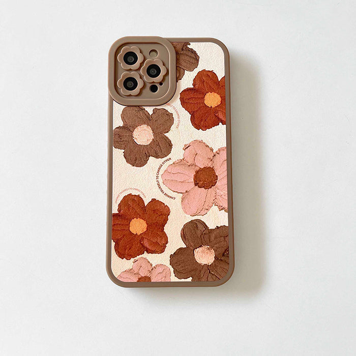 Flowers Brown iPhone Case