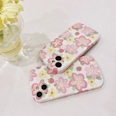 Funda para iPhone con flores y fresas