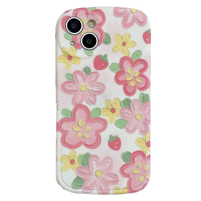 Funda para iPhone con flores y fresas