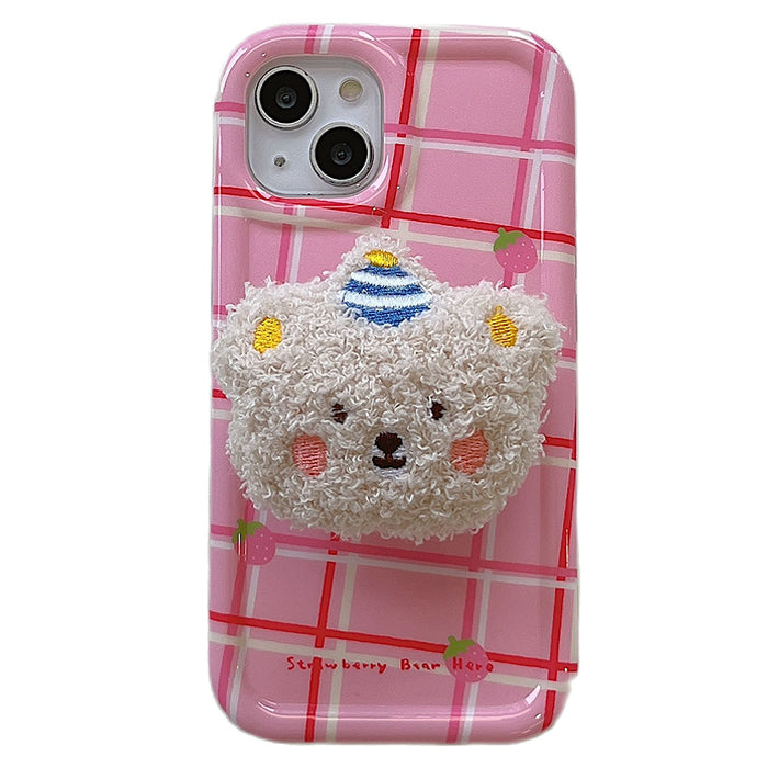 Funda para iPhone con diseño de oso esponjoso