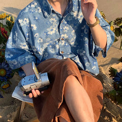 Jeanshemd „Vergissmeinnicht“