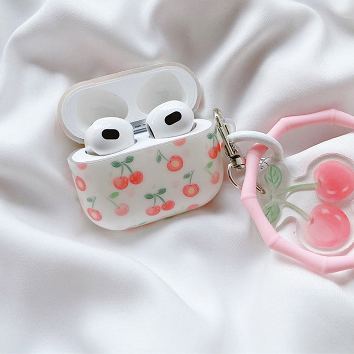 Estuche para AirPods con diseño de cereza fresca