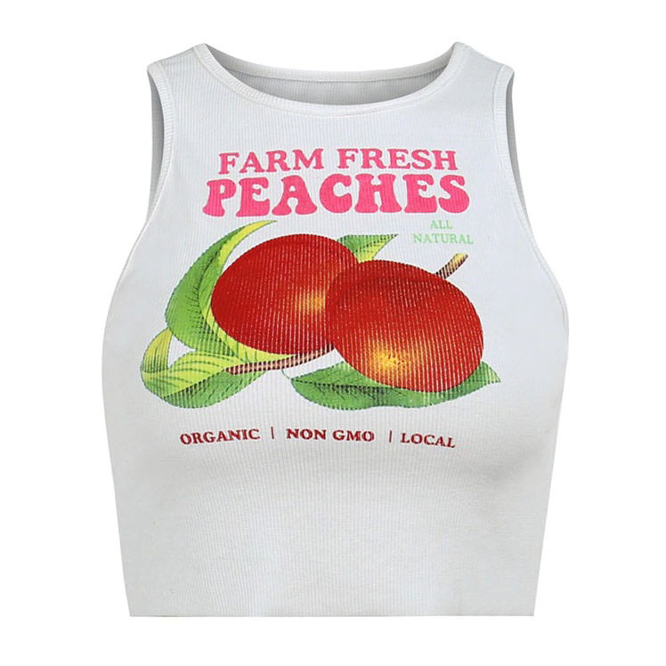 Fresh Peaches Ribbed Top