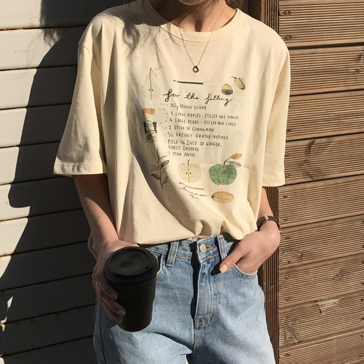 T-Shirt mit Fruchtkuchenfüllung