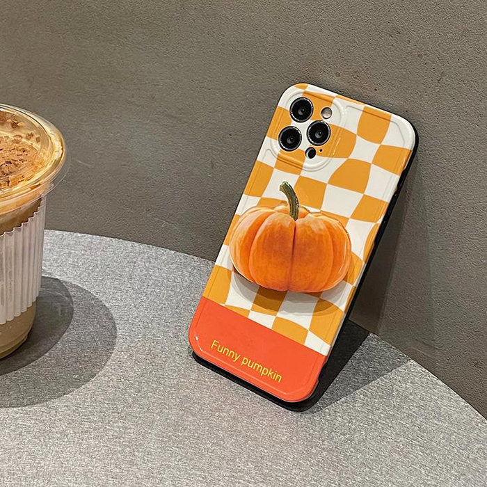 Funda divertida de calabaza para iPhone 