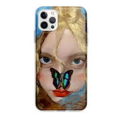 Girl with Butterfly iPhone Case