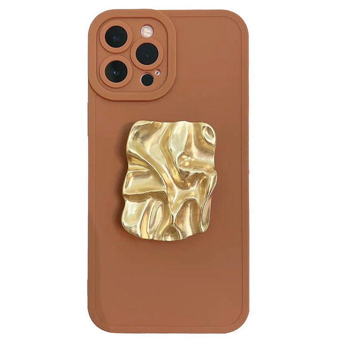 Funda para iPhone marrón dorada