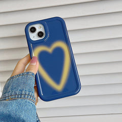 Gradient Heart Blue iPhone Case