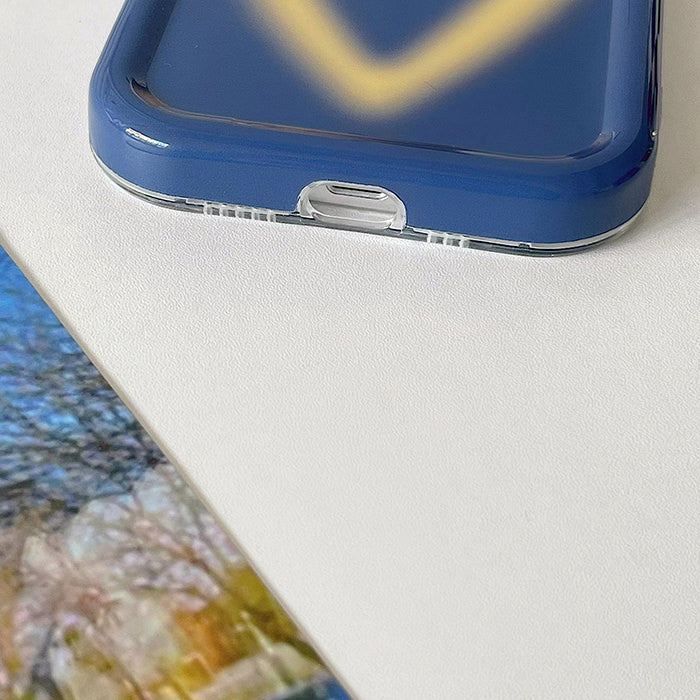 Gradient Heart Blue iPhone Case