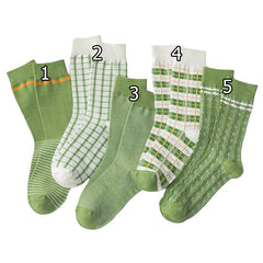 Green Aesthetic Crew Socks