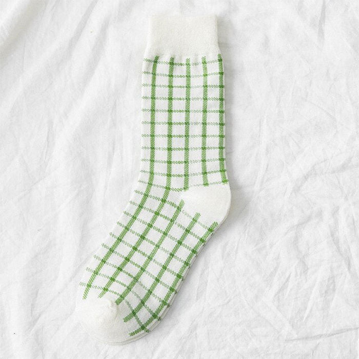 Green Aesthetic Crew Socks