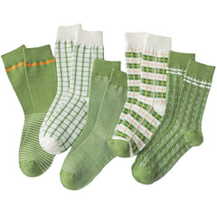 Green Aesthetic Crew Socks