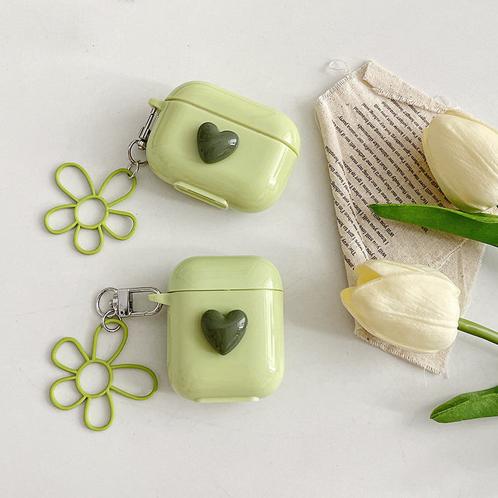 Green Flower AirPods Case