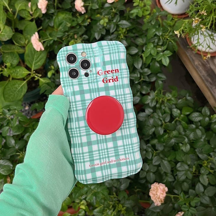 Funda para iPhone con rejilla verde