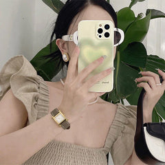 Funda para iPhone con corazón verde