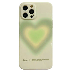 Funda para iPhone con corazón verde