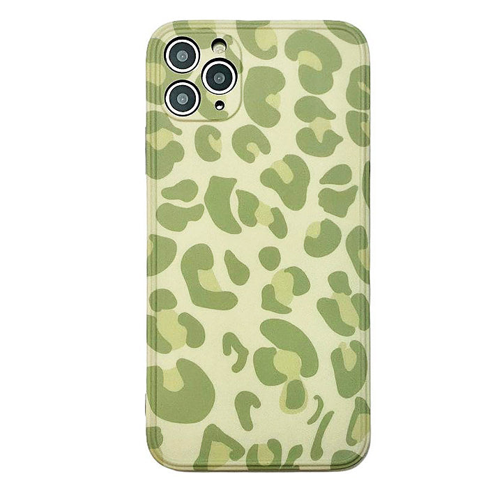 Green Leopard Print iPhone Case