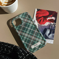 Green Plaid iPhone Case