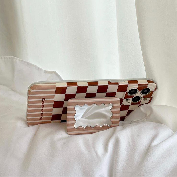 Funda Groovy Mirror Checker para iPhone