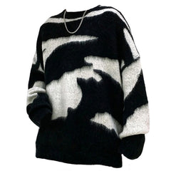 Fuzzy-Pullover im Grunge-Stil