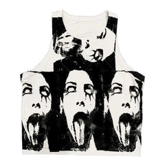 Camiseta sin mangas con estética grunge