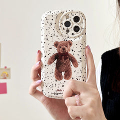 Grunge Bear iPhone Case