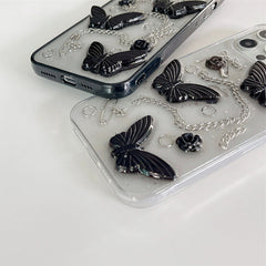 Funda para iPhone con diseño de mariposa grunge