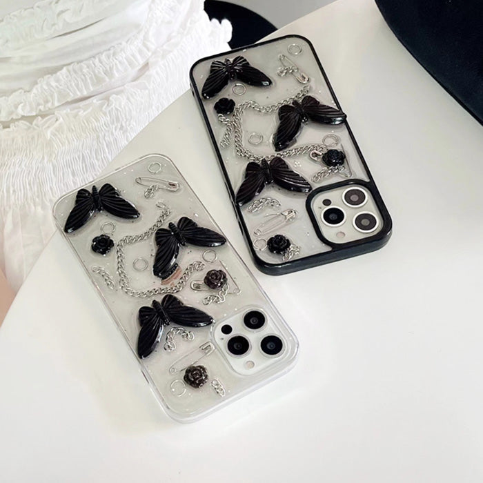 Funda para iPhone con diseño de mariposa grunge