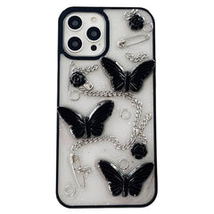 Funda para iPhone con diseño de mariposa grunge