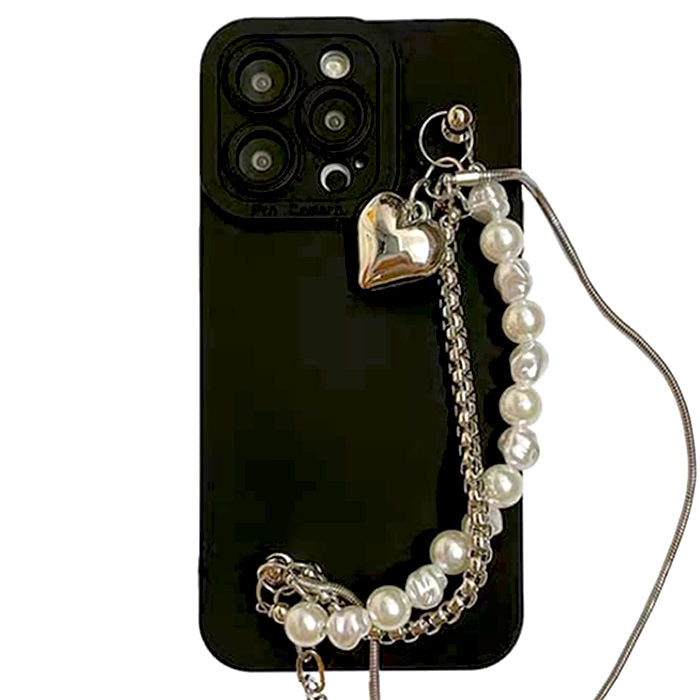 Funda para iPhone con cadena de perlas grunge