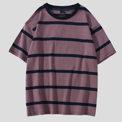 Striped Streetwear All-Match T-shirts for Men