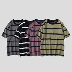 Striped Short Sleeve Shirt for Men