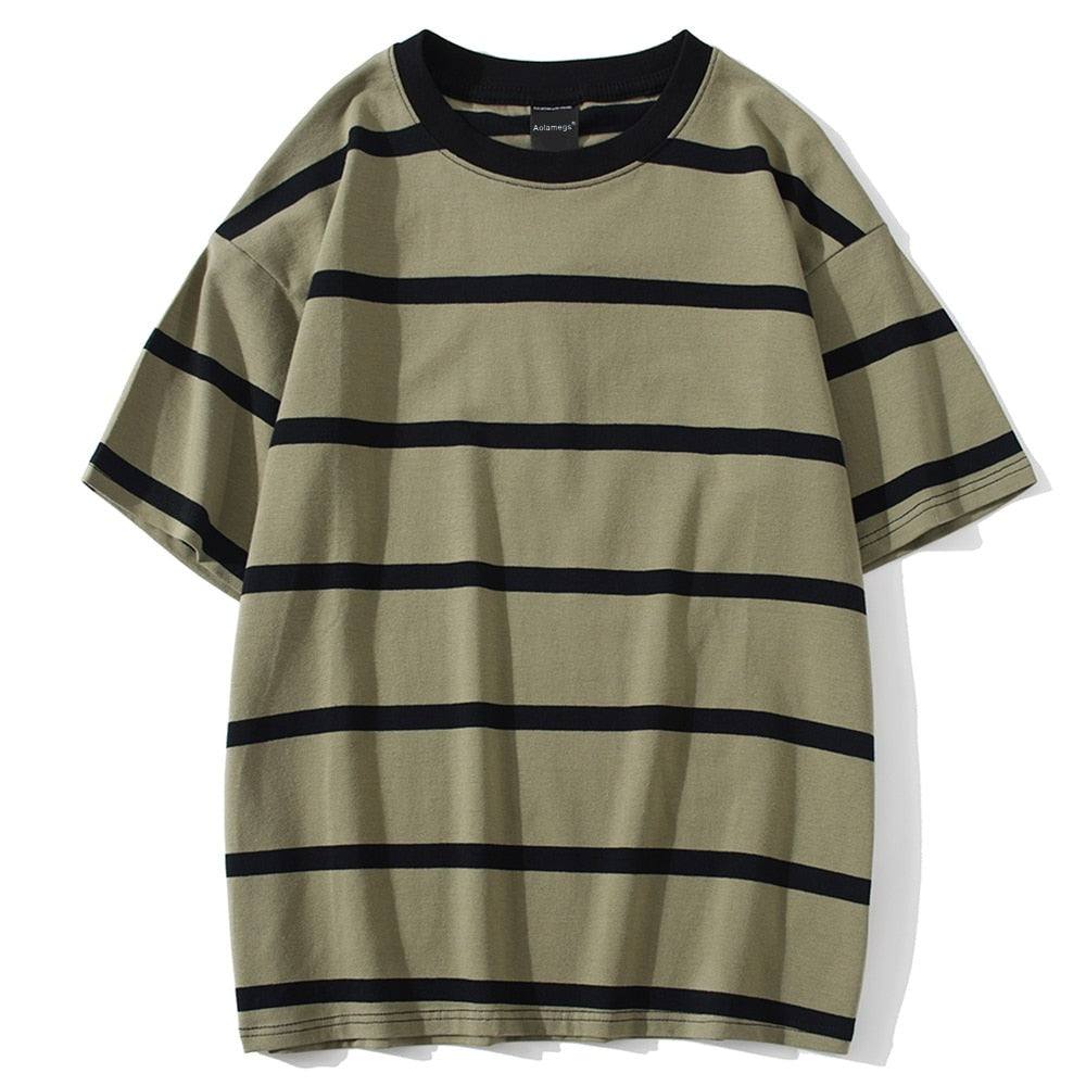 Striped Short Sleeve Shirt for Men