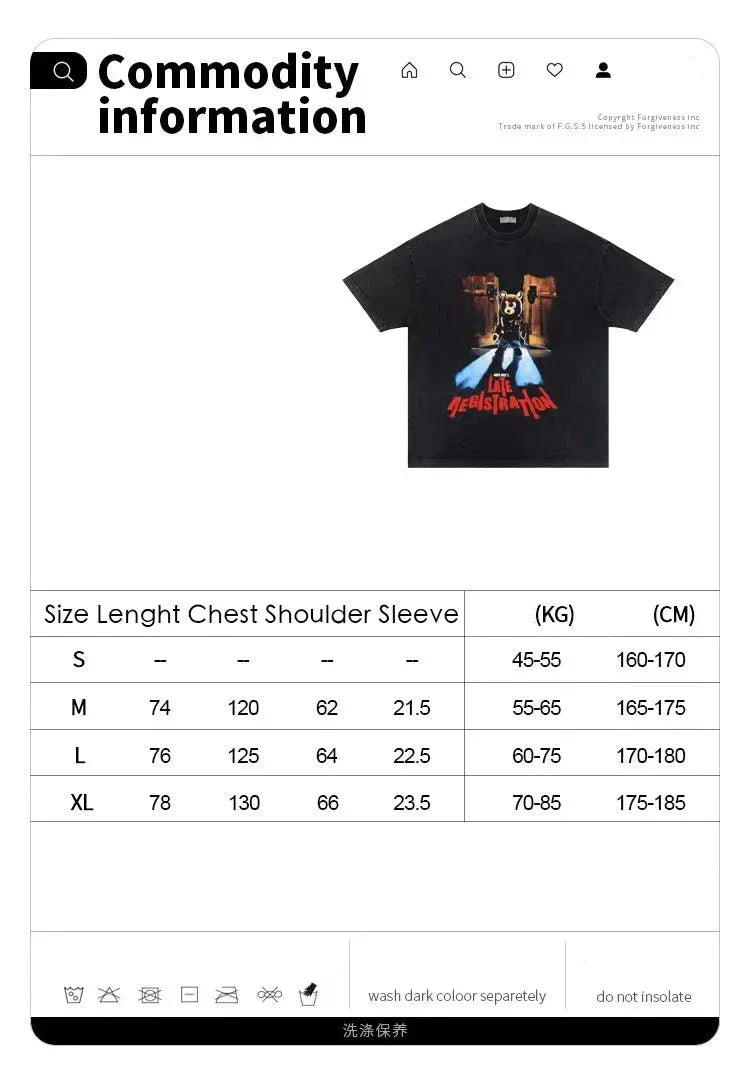 Late Registration Tee - Drop-Out Bear Print
