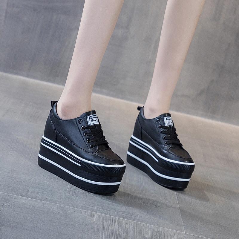 Leather Platform Sneakers for Women