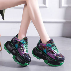 Women Chunky Sneakers - Metallic Bling