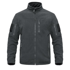 Chaqueta polar con cremallera completa para hombre, estilo y calidez táctica