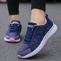 Casual Breathable Mesh Flat Sneakers for Women