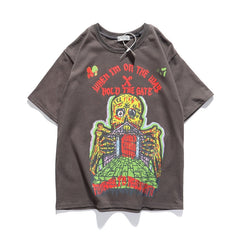 Camisetas unisex con estampado de calaveras de Kanye