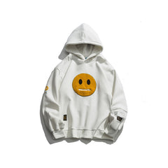 Unisex Kapuzenpullover mit Reißverschluss und Smiley-Muster