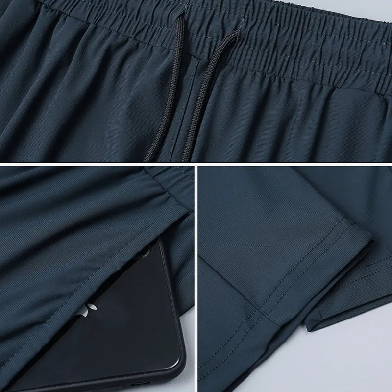 Pantalones deportivos elásticos para correr para hombre, para trotar y entrenar. 