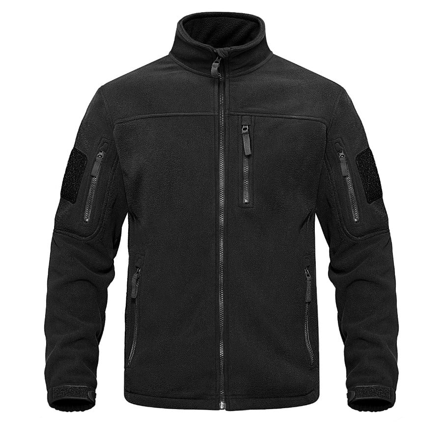 Chaqueta polar táctica con cremallera para hombre