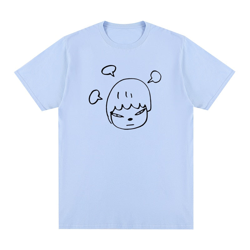 Kurzärmlige Unisex-T-Shirts mit Yoshitomo Nara-Aufdruck