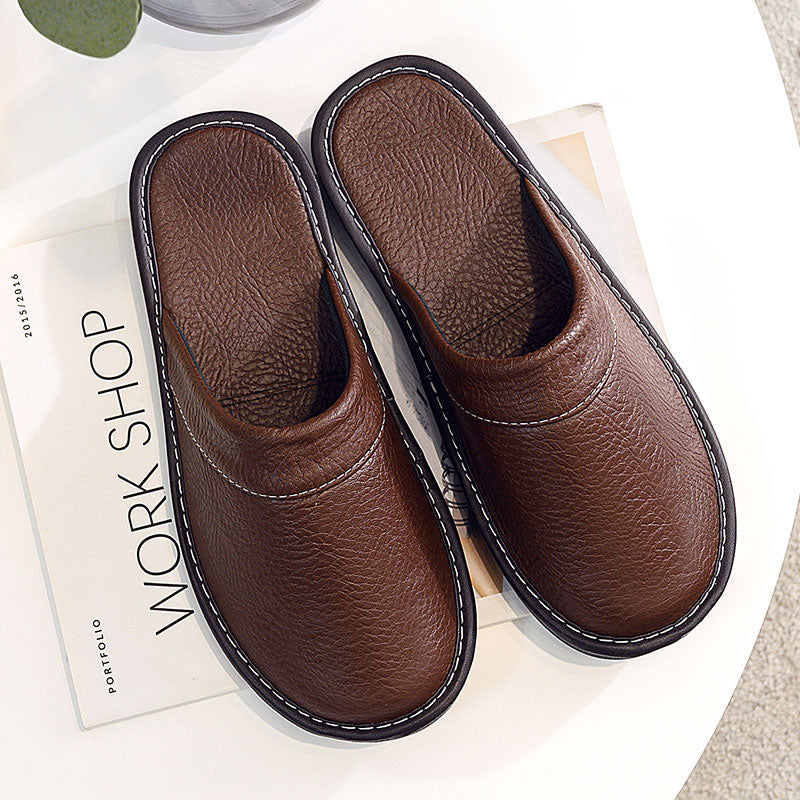 Unisex Hausschuhe aus Spaltleder