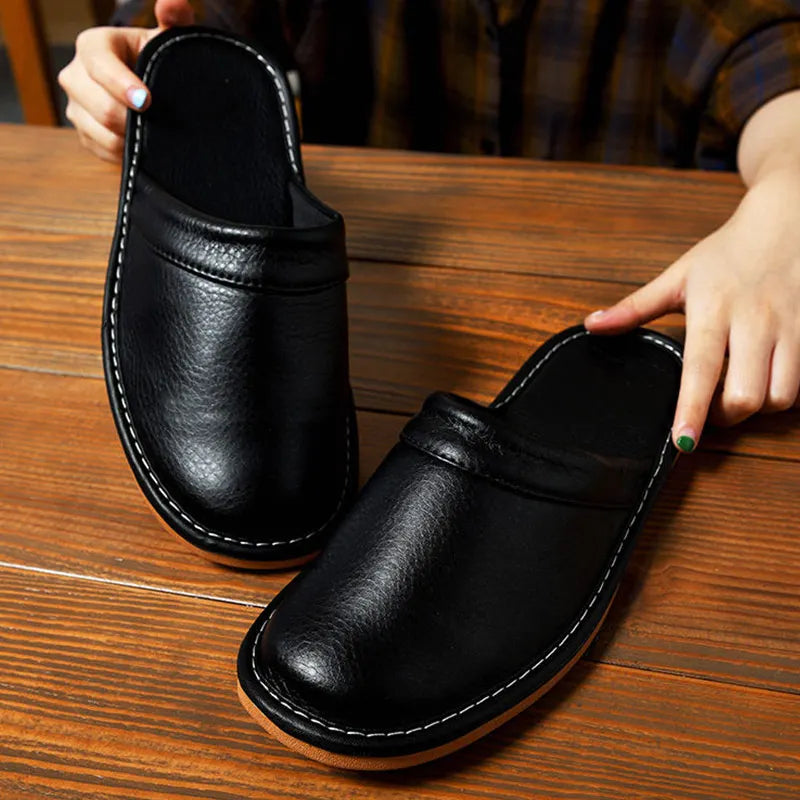 Pantuflas de piel sintética para interior de invierno unisex