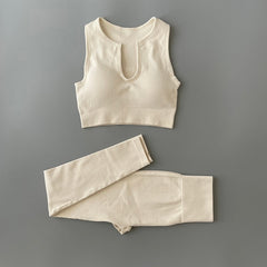 Nahtloses Workout-Yoga-Set für Damen