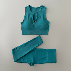 Nahtloses Workout-Yoga-Set für Damen