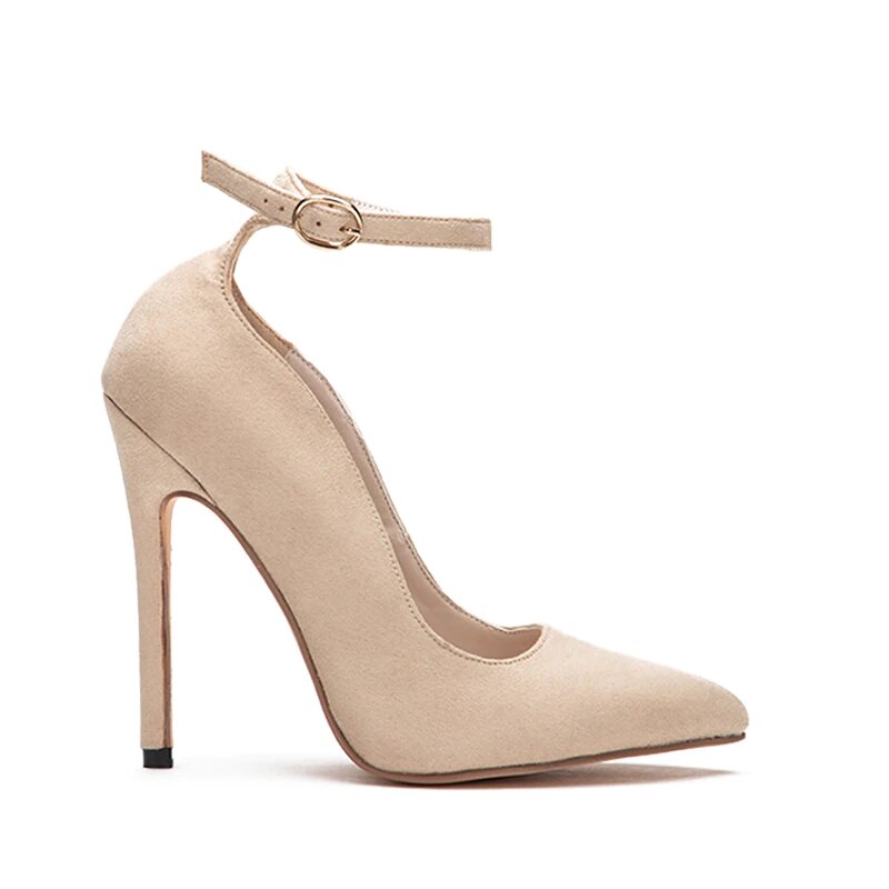 Curve High-Heeled Pumps With Buckles