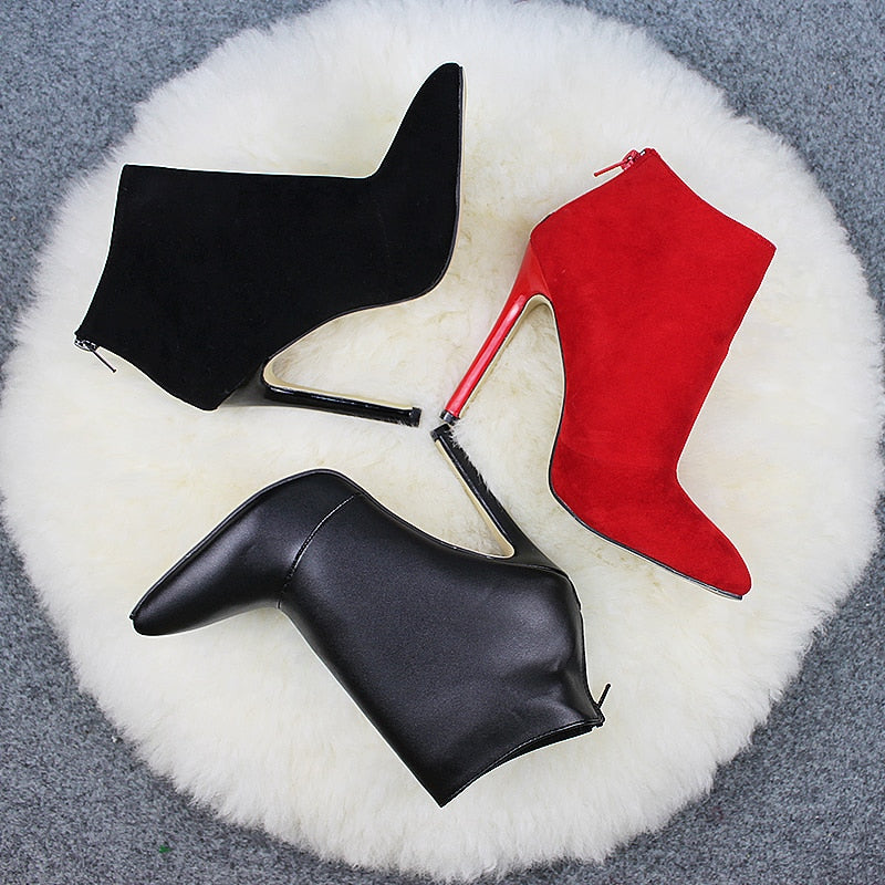 High-Heeled Ankle Boots